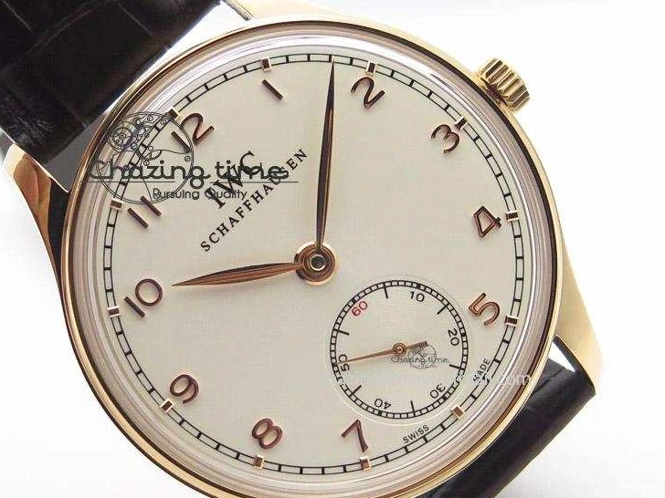 MIROTIME 0325 Compact Portuguese IW545409 RG ZF 1:1 Best Edition White Dial On Brown Leather Strap A 7336